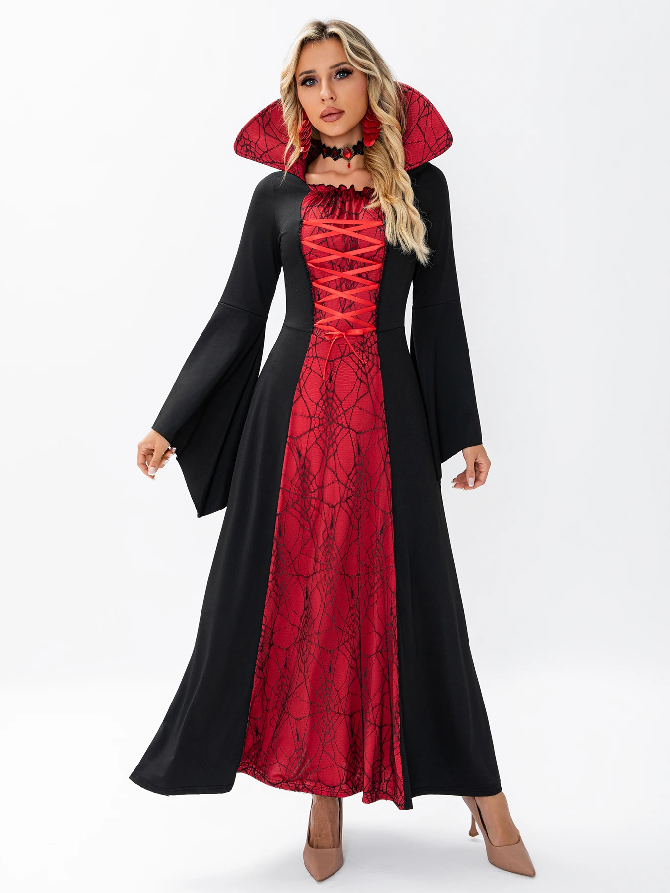 Robe Sorcière Gothique en Dentelle Toile d'Araignée – photo 5