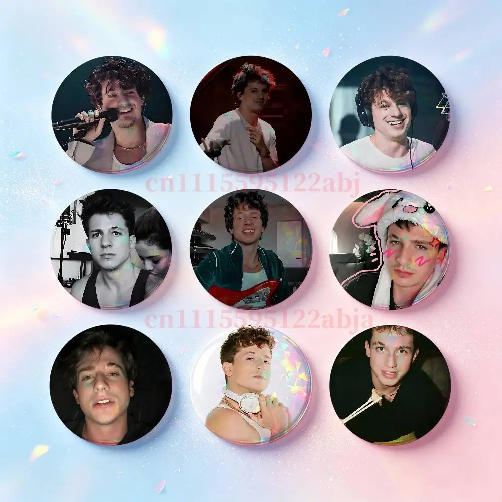 C-Charlie Puth Badges 25 32 44 58 75 mm Round Customizable Wholesale Fan goods Self-made fan freebies