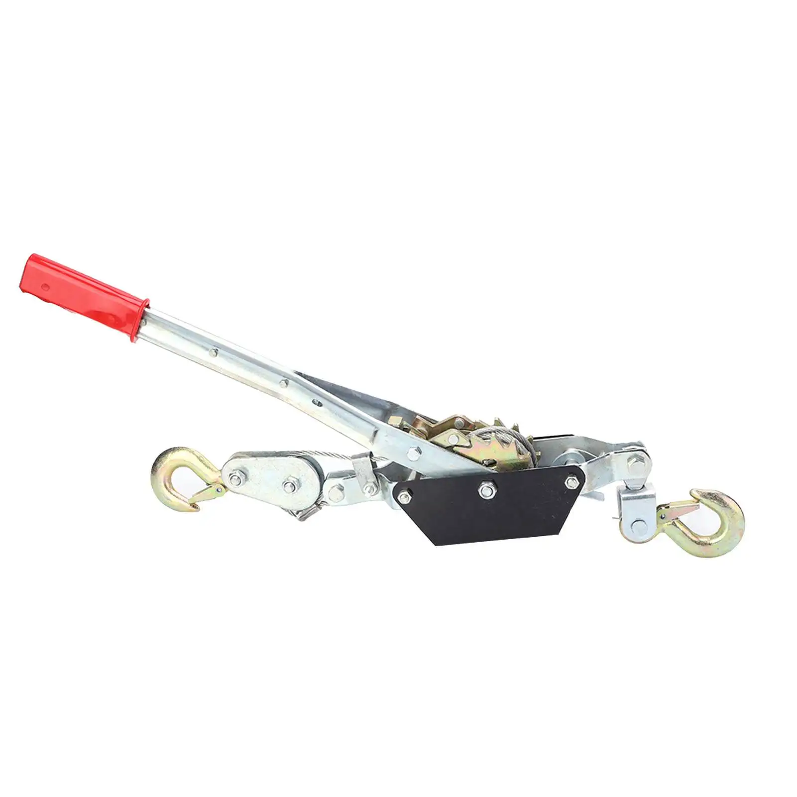 1Pcs 2 Ton Wire Rope Puller Hardened Heavy Duty Steel Galvanized Iron Tighten Tool Padded Grip Steel Wire Hand Power Puller