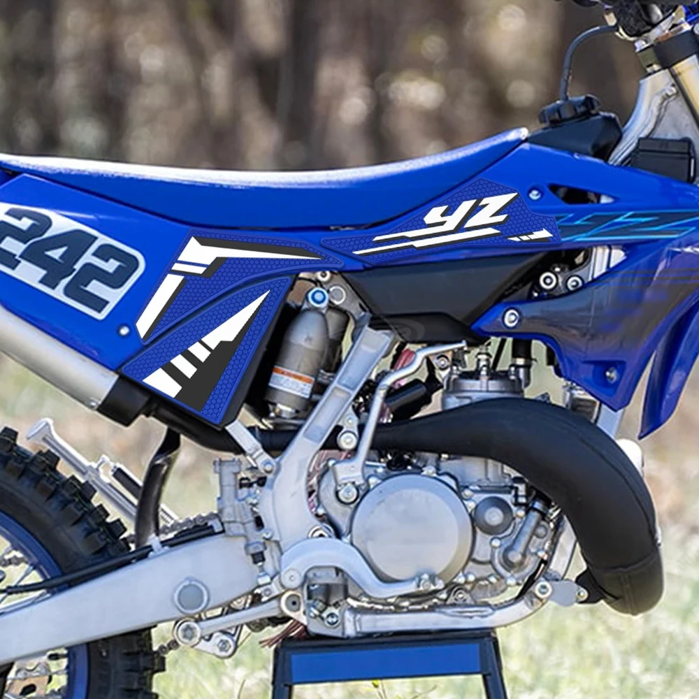 لياماها YZ250F YZ125X YZ250X 2023-2024 وسادة خزان الوقود ، ملصق خزان الوقود ، وسادة الجر ، ملصق خزان الوقود الجانبي المضاد للانزلاق