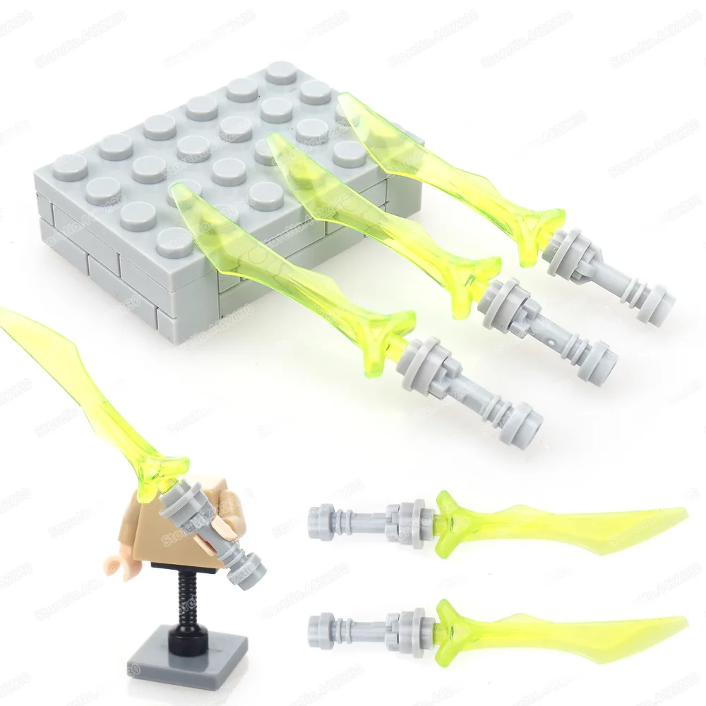 Jedi Warrior Weapons Mind Power Light Knife Building Block Moc Figures War Equipment Assemble Model Child Christmas Gift Boy Toy