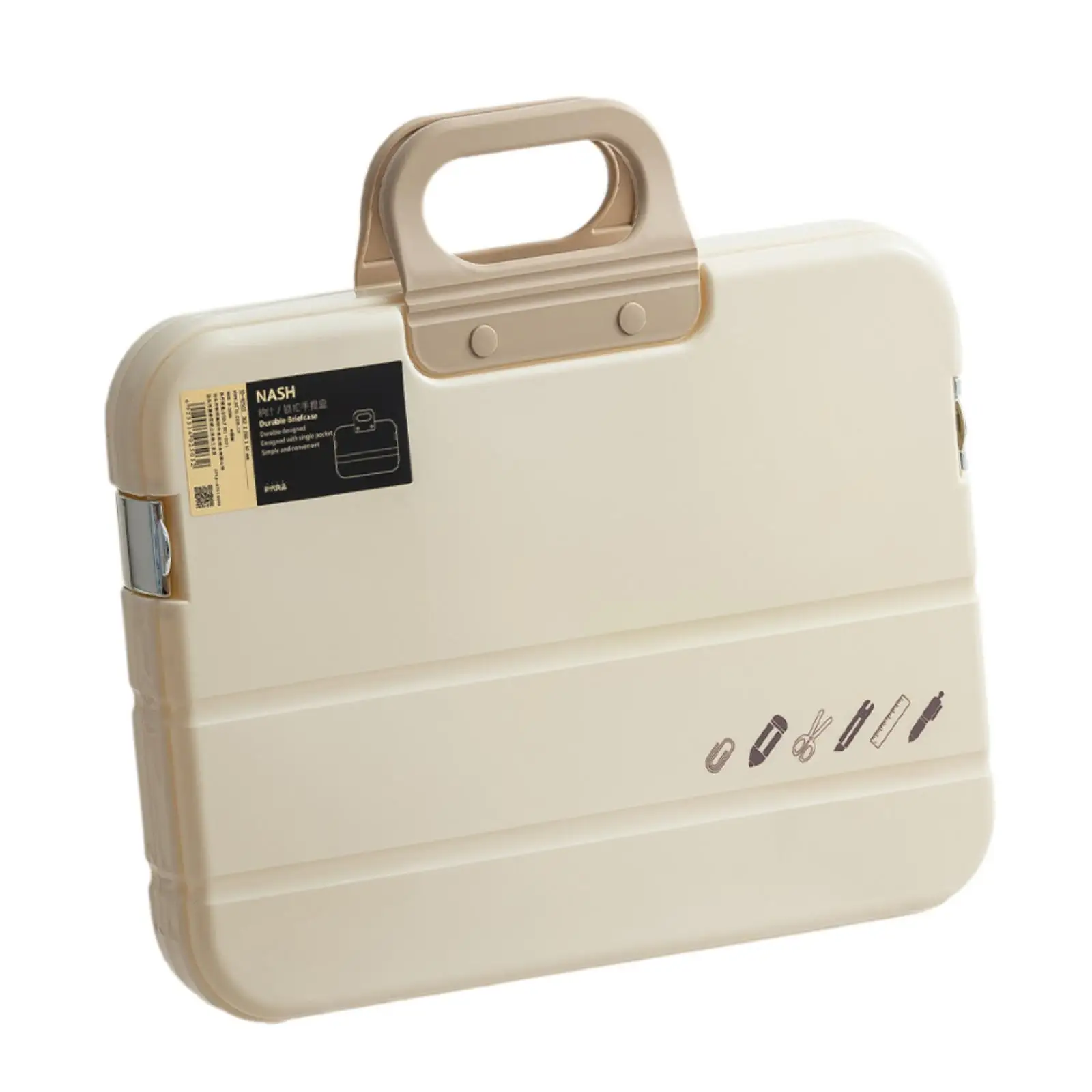 Waterproof A4 Document Box for Files Photos Certificates Portable Plastic Storage Organizer with Handle for Home Office