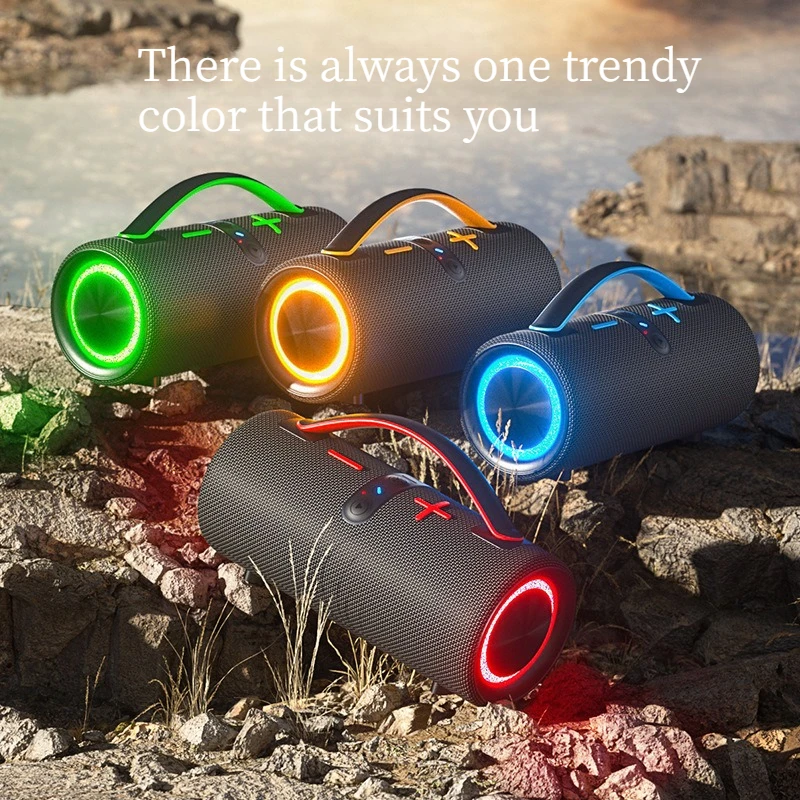 New wireless bluetooth speaker outdoor waterproof portable overweight subwoofer with RGB light game stereo
