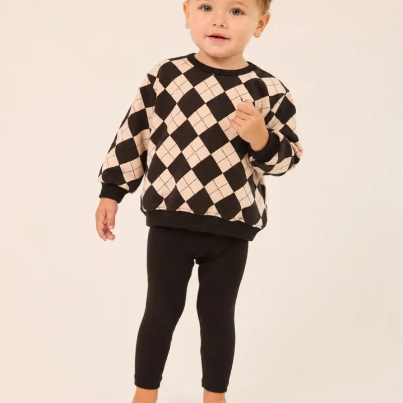 Children Set New 2026 Children's Long Sleeve Embroidered Top Pure Cotton Comfortable Breathable Kids' Sweatshirt Pant
