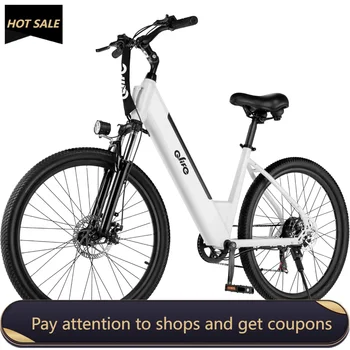 Image Cityone Electric Bike for Adults 26" Step-Through 22MPH Ebike with 2.1" Tire,UL2849 Certified Built-in Removable Battery