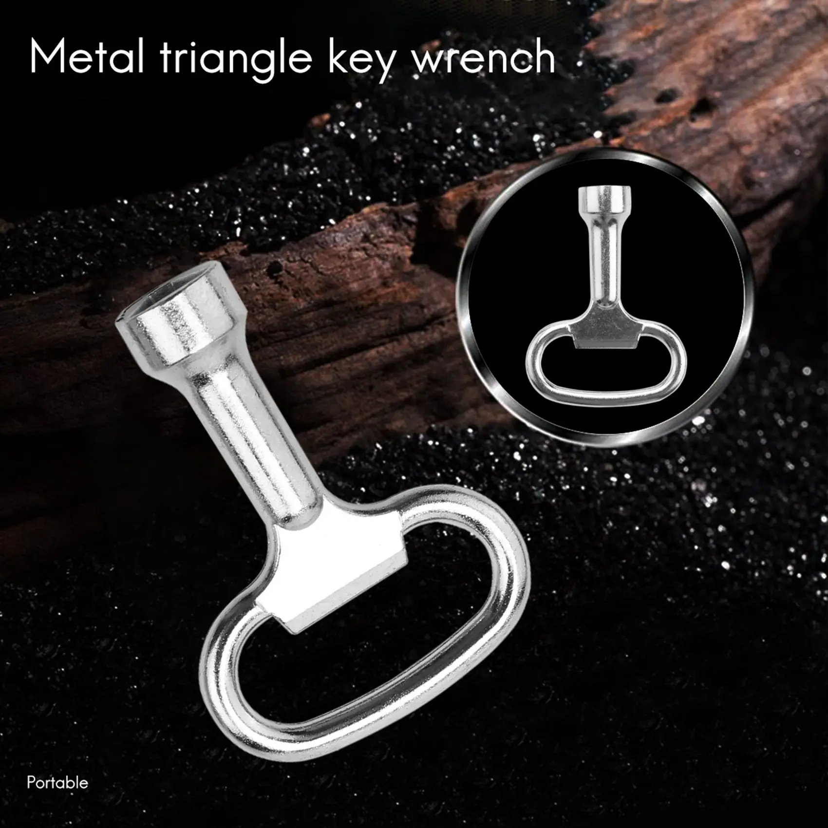 ABFW Key slot for bolt Triple-cornered Triangular metal panel 8 mm x 2