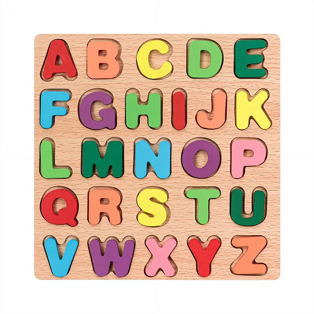Wooden Geometric Shape Sorting Board, Toddler Early Learning Puzzle Toy for Shape & Color Recognition