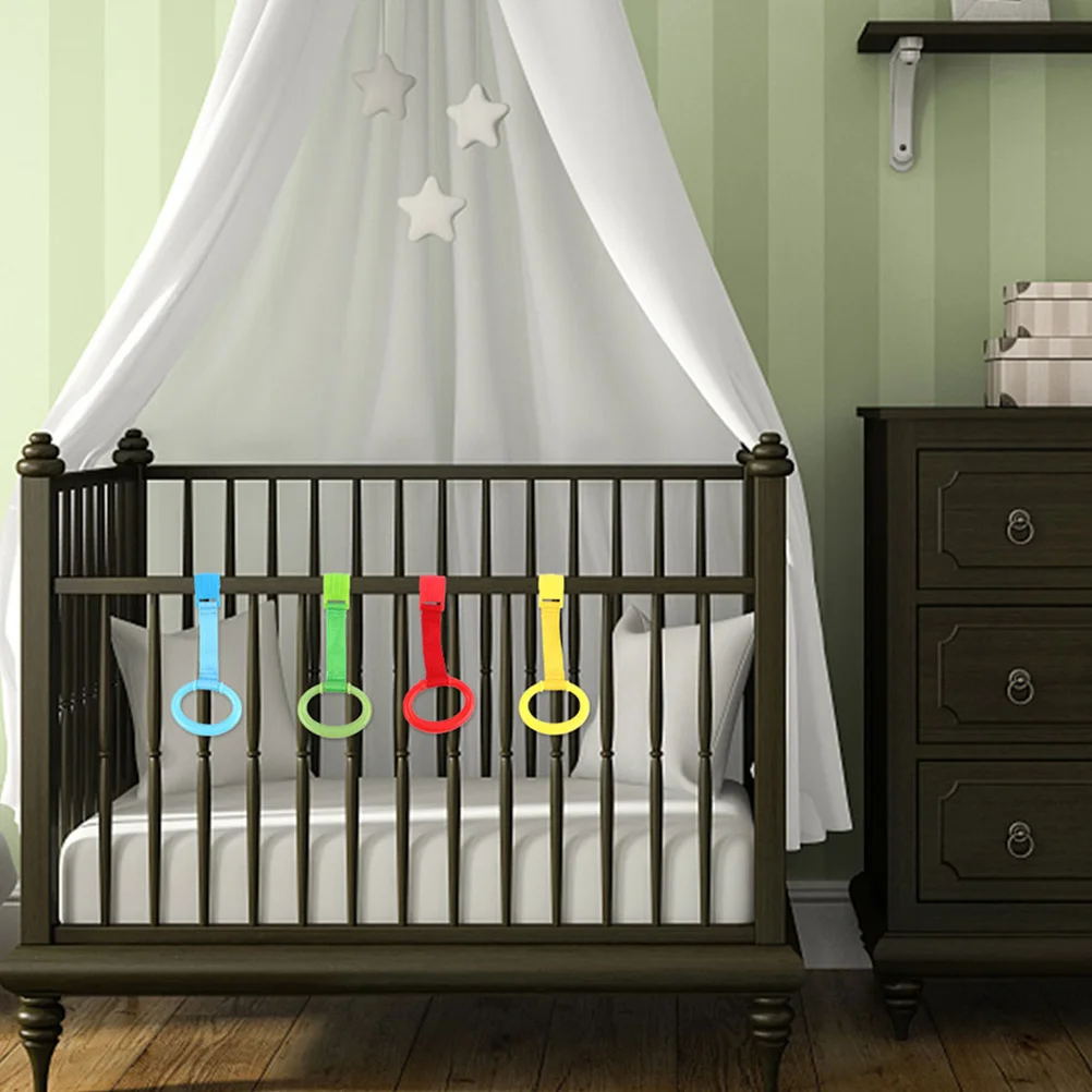 5 قطعة سحب الطفل سرير الرضع الوقوف الدائري طفل المشي مقبض السلامة سرير الحضانة انتزاع الدائري لتعلم أداة الدائمة