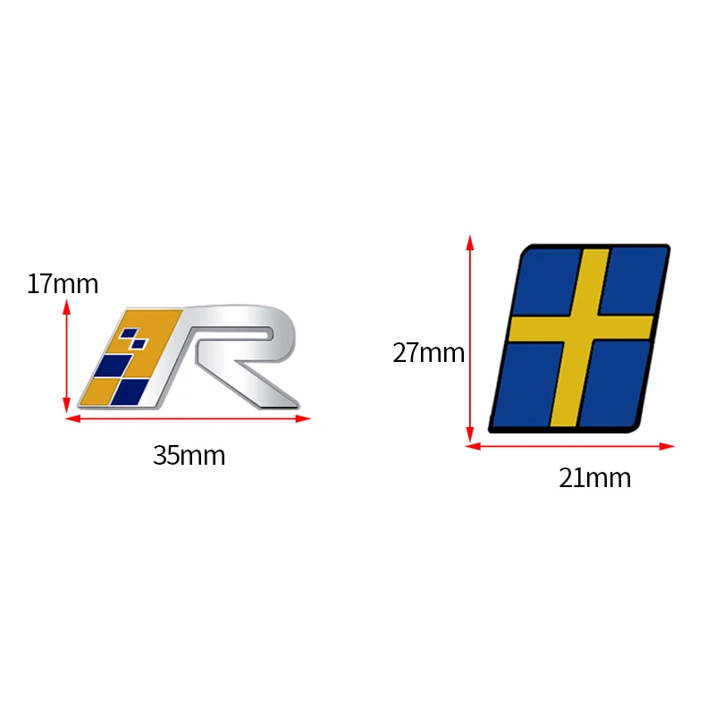 3D R DESIGN Swedish Flag Elk Emblem METAL Rear Trunk Car Badge sticker For V40 V60 C30 S60 S80 S90 XC90 XC60 D4 D5 D6 D2