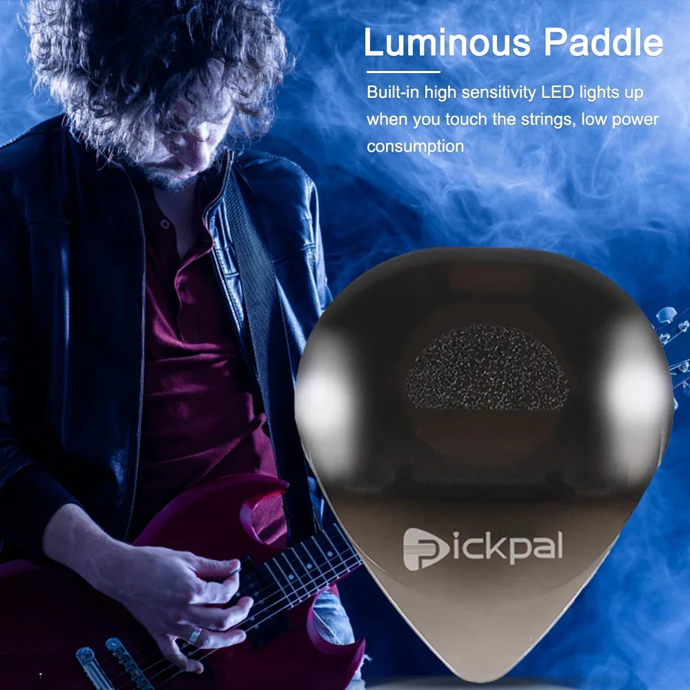 2/1PCS Glowing Guitar Picks Non-slip Guitar Pick Jazz Plectrum LED Light For Electric Acoustic Guitar Bass Folk Color Bling Pick