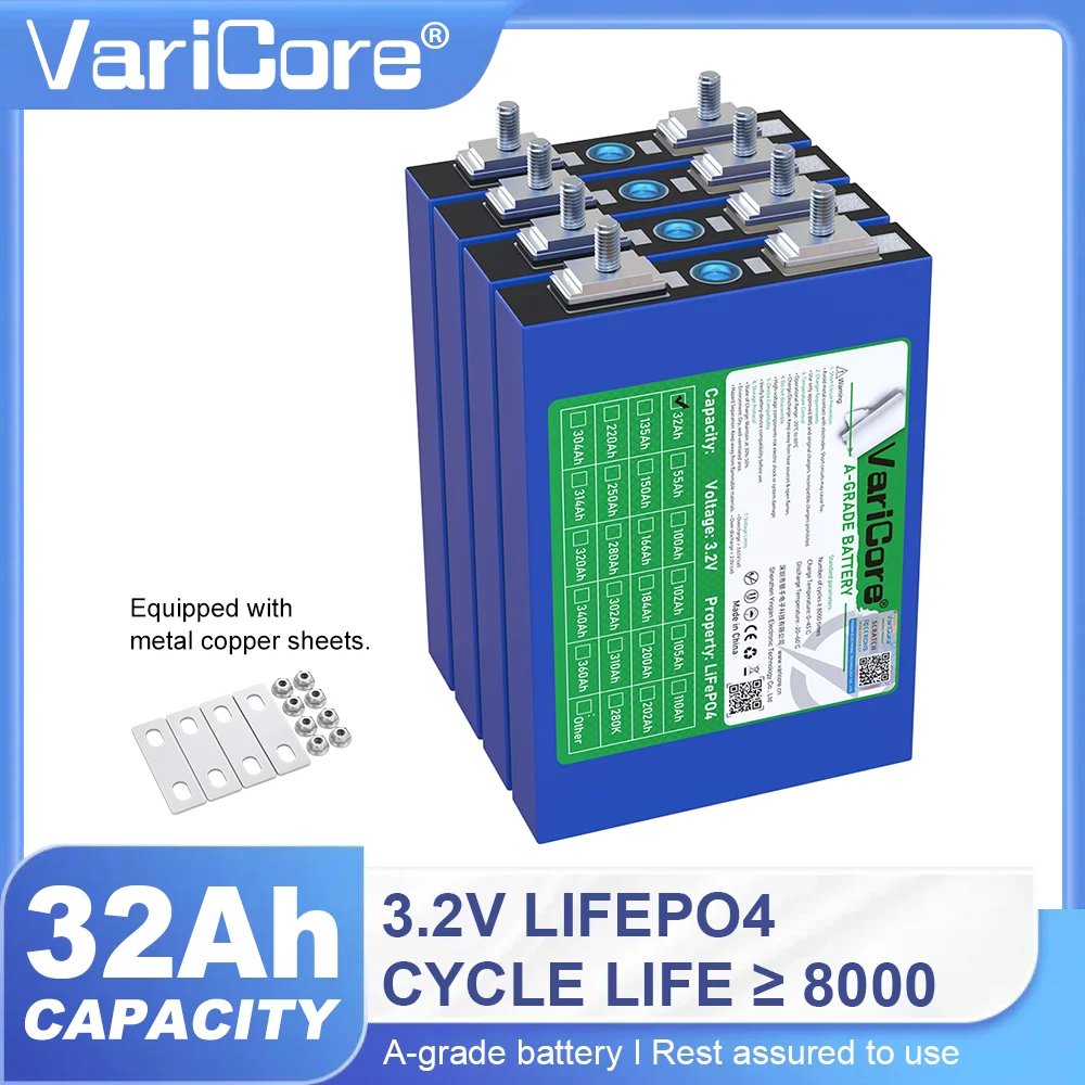 1-4Pcs 3.2V 32Ah Li…