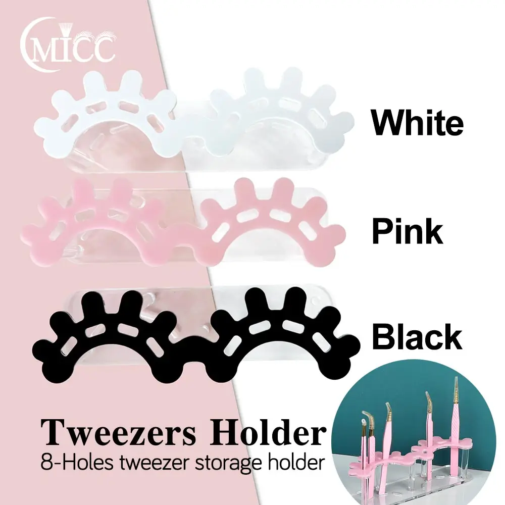Acryl-Pinzette, 8-Loch-Organizer, Aufbewahrungskoffer, Regalständer, Wimpernverlängerung, Pinzette, Halter für Wimpern, Make-up-Werkzeug