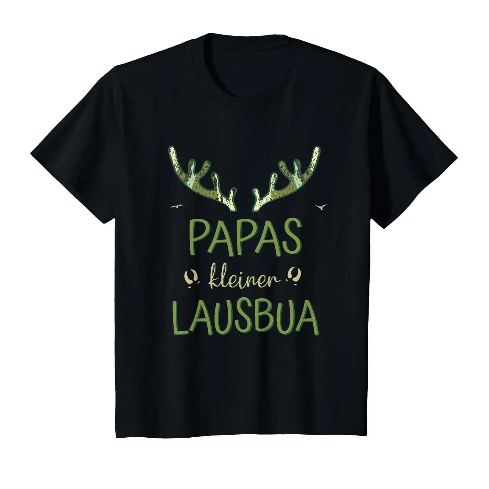 Kinder-T-Shirt mit deutschem Text Jäger Sohn Papas Kleiner Lausbua Sprache Vintage gewaschen lässig atmungsaktiv leicht unisex