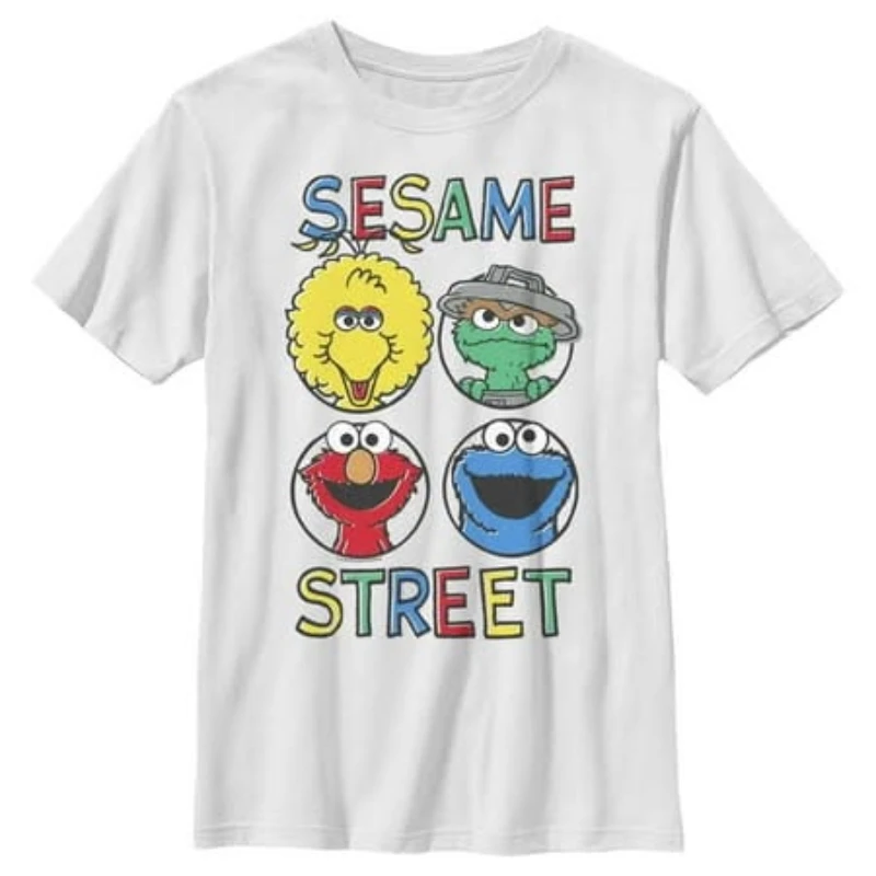 Mens Sesame Street Born And Raised Puppet Crew T Shirt Y2K Vintage Size New Spring/Summer Arrivals