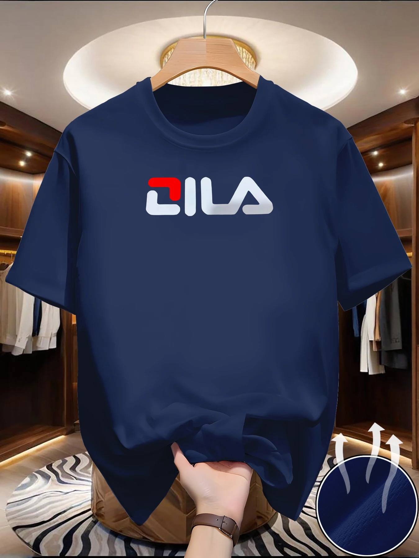 Summer Men's and Women's Short-sleeved American-style Printed T-shirt Casual Fashionable Sports Versatile Top Comfortable Trendy