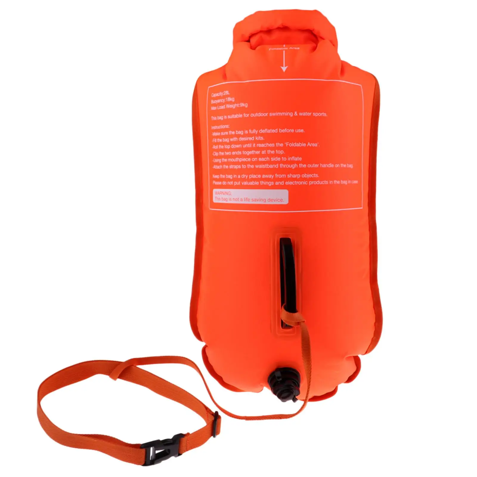 

Bubble Tow Float Lightweight Durable PVC Water Buoy Air Bag Swimming Float Belt for Open Water Training Supplies