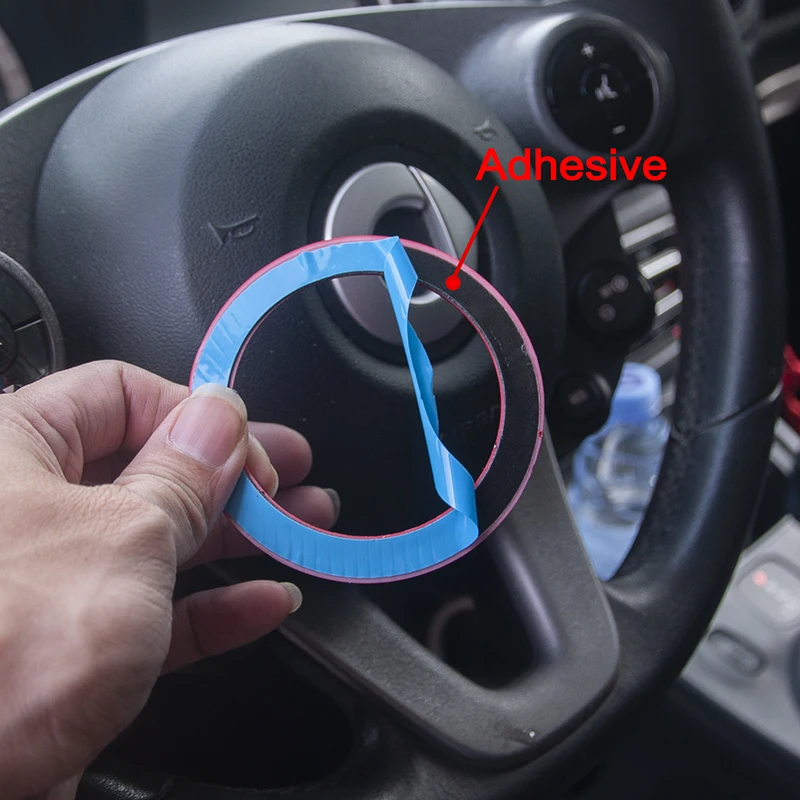 Car Steering Wheel Center Cap Decorative Ring Trim Cover Stickers For Smart 453 Fortwo Forfour W453 Interior Accessories Decora view 3
