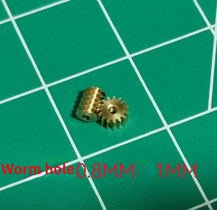 0.2 Modulus Modulus Modulus 15 Teeth Micro Brass Worm Gear Mini Reduction Gear 1:87 Static Modification