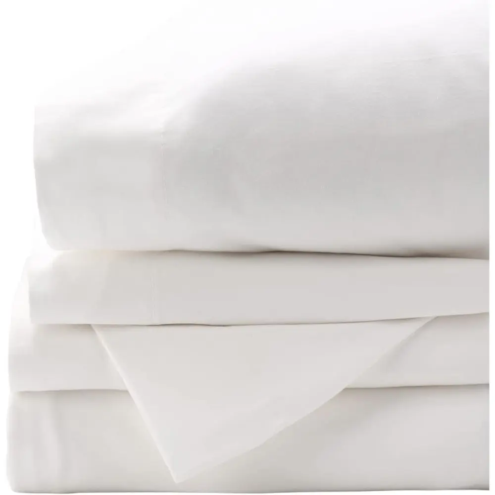 

Комплект постельного белья из 100% американского хлопка премиум-класса - легкий, с глубокими карманами, 4 предмета, перкаль, размер Queen, белый цвет