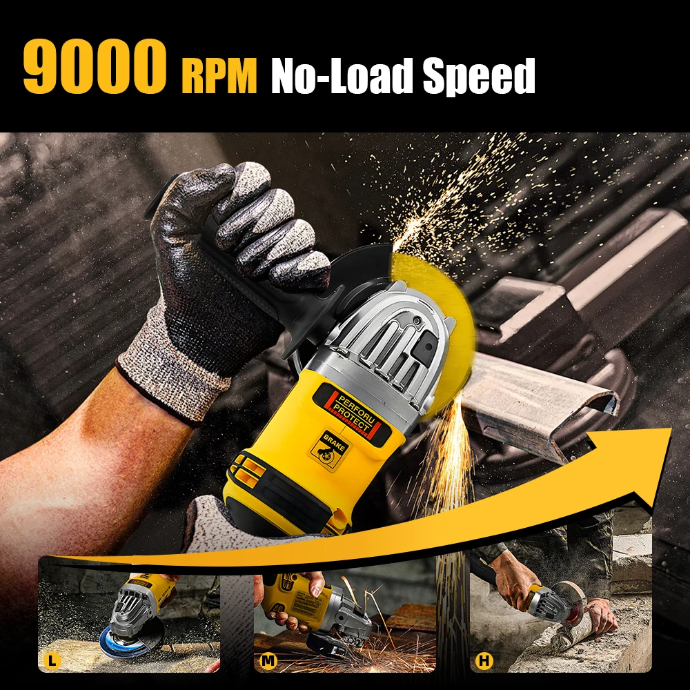 M-WALK 100/125 مللي متر 9000 دورة في الدقيقة فرش اللاسلكي طاحونة زاوية كهربائية آلة تلميع النجارة أدوات كهربائية لدبوس بطارية ديوالت 20 فولت