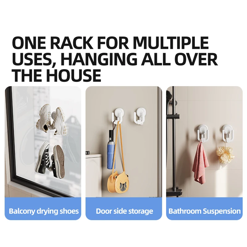 TAILI Wall Mounted Shoe Rack Slipper Storage Organizer Hanger Multifunctional Non Perforated Storage Hook Door Slipper Hanger - view 6