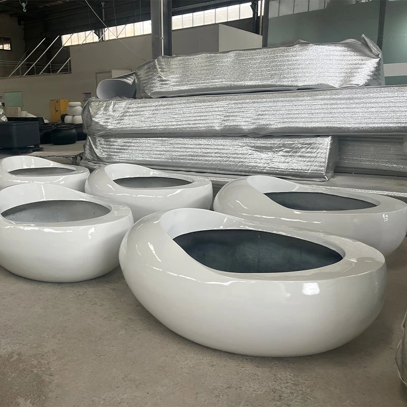 

Durable Lightweight Fiberglass Combination Various Styles Flower Pots Large Custom Industrial Flower Pots