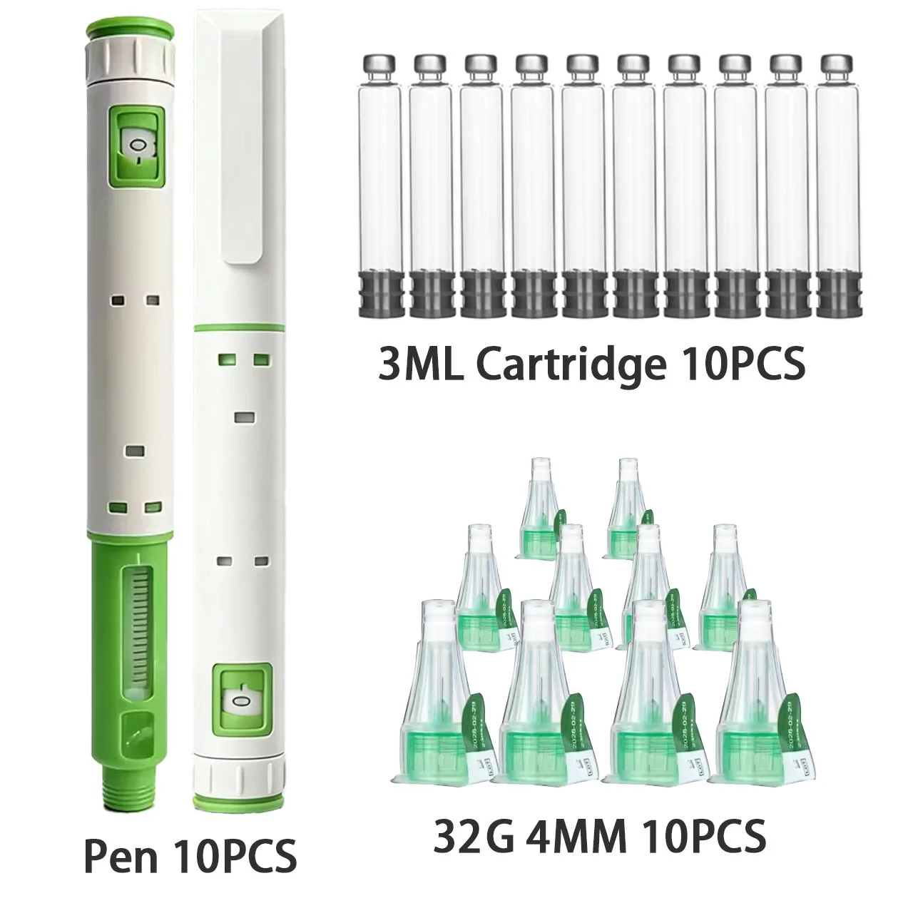 10mg Disposable Injection Pen Set, 3ml Glass Cartridge 31G 8MM Needle, Tattoo Peptide Injector Pen image 3