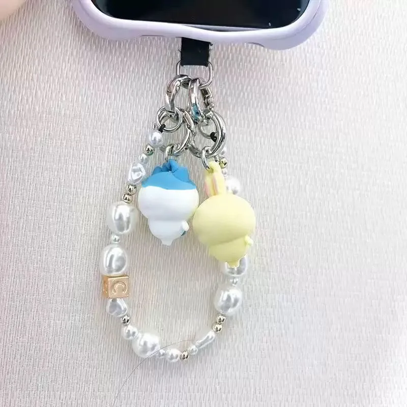 Aksesori Ponsel Liontin Boneka Kartun untuk IPhone untuk Galaxy S Liontin Gantung Stiker Kait Hati Kelinci