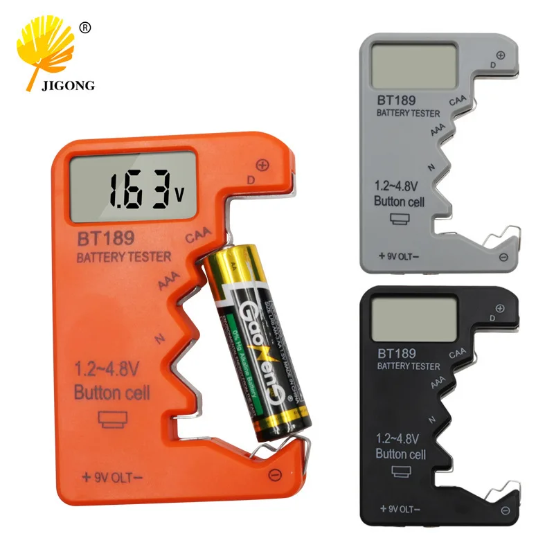 Battery tester LCD display, battery capacity detector, portable digital battery voltage measurement