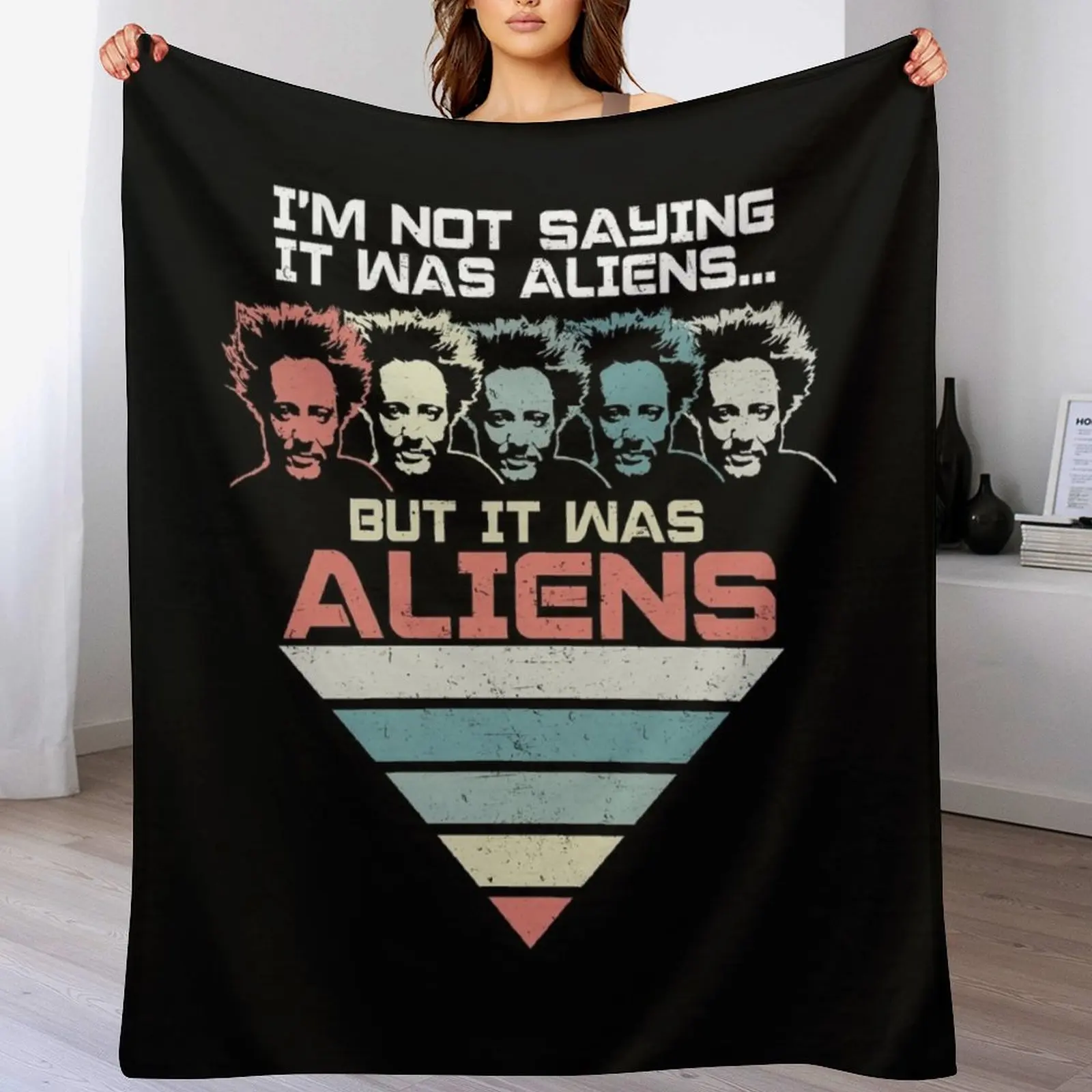 

But It Was Aliens Giorgio Tsoukalos Ancient Aliens Throw Blanket Single Comforter Sofas sofa bed Blankets