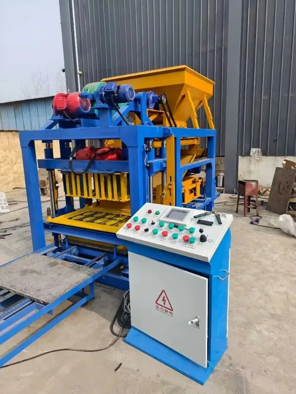 QTJ4-25 Automatic Hydraulic Interlock Cement Block Making Machine Bearing Core Easy Operation For Hollow Brick Production