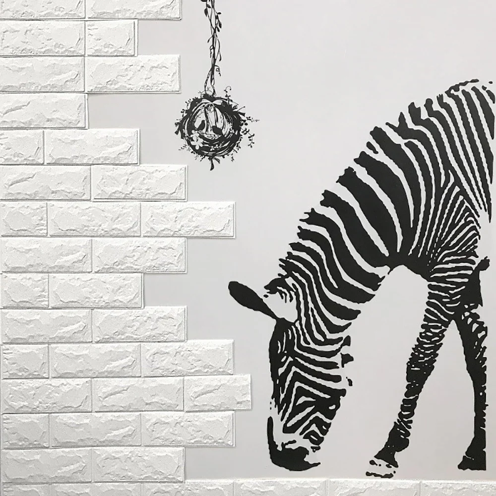 70cm*1m 3D Brick Pattern Wall Panels Wallpaper DIY Waterproof for Living Room Bedroom Kitchen Background Wall Decoration