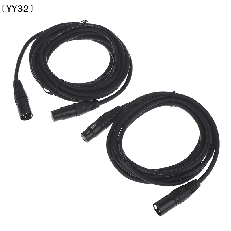 DMX 3-PIN DMX512 Male To Female Cable LED PAR Stage Lights DMX Signal Line Dj Equipment DMX512 Signal Line Xlr Connector〔YY32〕