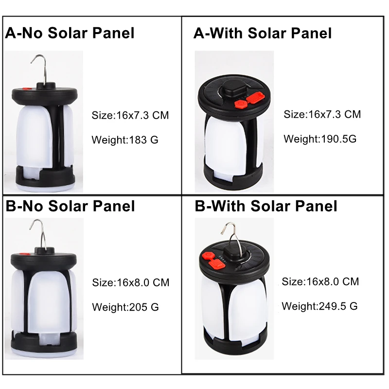 Lámpara Solar de hoja LED para exteriores, iluminación colgante de emergencia, recargable por USB, para tienda de campaña, pesca, viaje