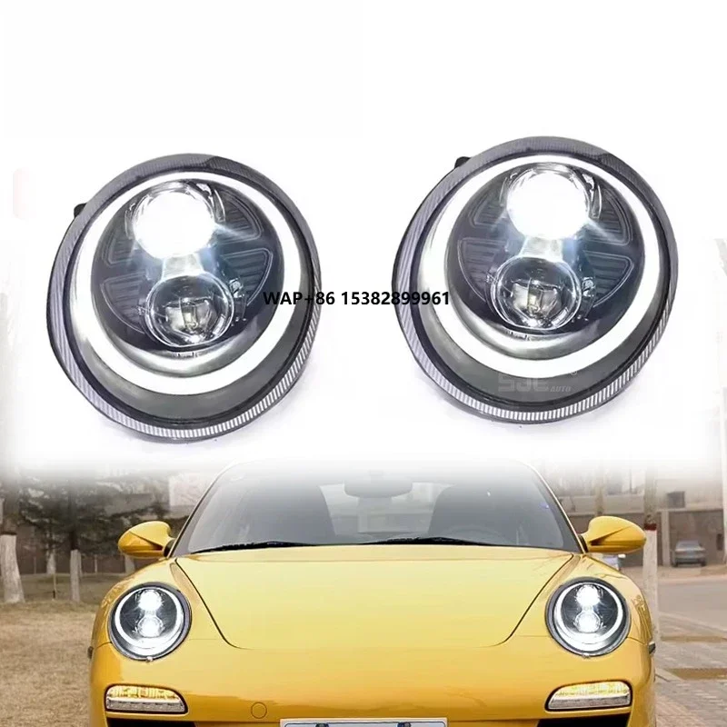 SJC New Car Headlights for 997 2005-2009 Headlight Assembly Upgrade Modification Dual Lens LED Light Guide Headlights