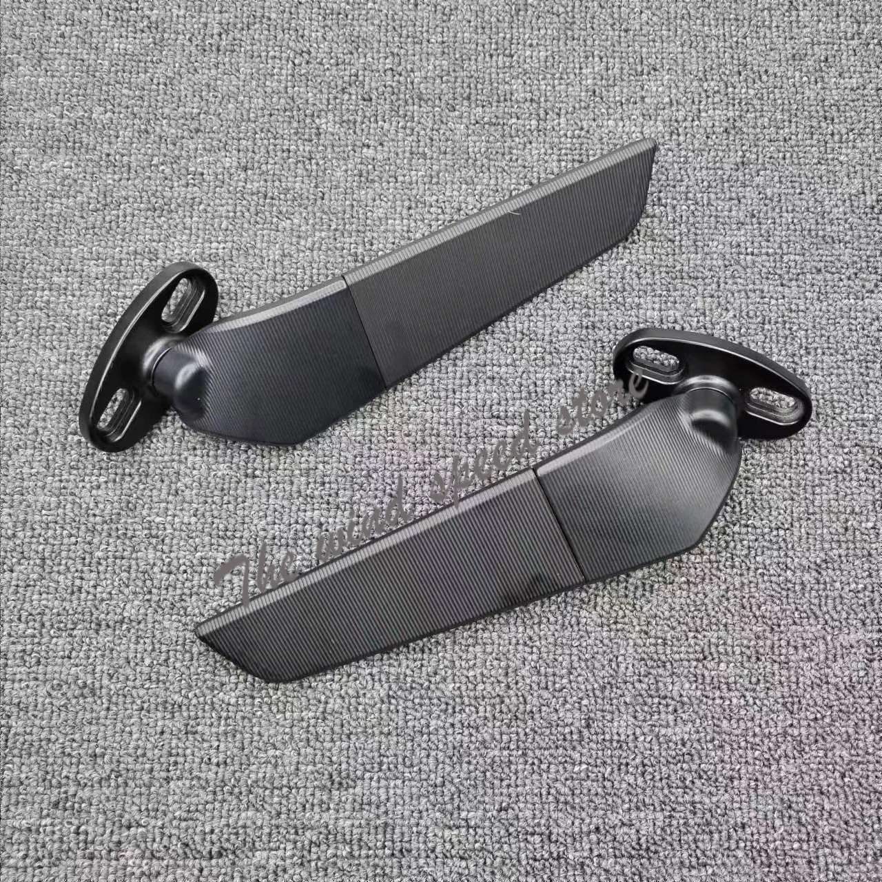 ดัดแปลงรถจักรยานยนต์สำหรับ Kawasaki Ninja 250 300 400 Yamaha R25 R3 R15ปรับหมุนกระจกมองหลังลมหมุนปีกด้านข้าง