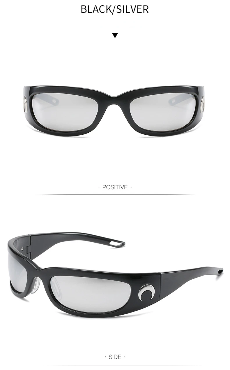 2026 Neue Rechteckige Sonnenbrille für Damen und Herren Vintage Outdoor Radsport Hip-Hop Punk Sonnenbrillen Y2k Brillen – Detail 16