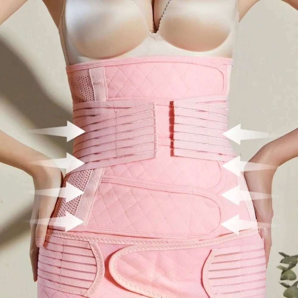 

Seamless Postpartum Body Shaper Hip Bone Contraction Tummy Control Women Girdle Belt Solid Color Thin Waist Trainer Set Lady