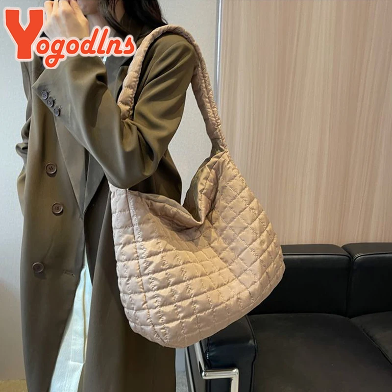 New Quilted Padded Crossbody Bag for Women Pleated Bubbles Cloud Shoulder Bags Large Tote Bucket Bag Ruched Handbags image 4