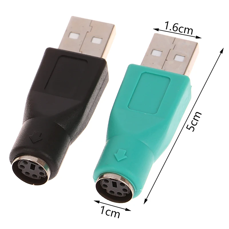 محول USB ذكر إلى PS2 PS 2 أنثى ، موصل محول ، مناسب لأجهزة الكمبيوتر ، كمبيوتر شخصي ، كمبيوتر محمول ، ماوس ، لوحة مفاتيح ، 1 US