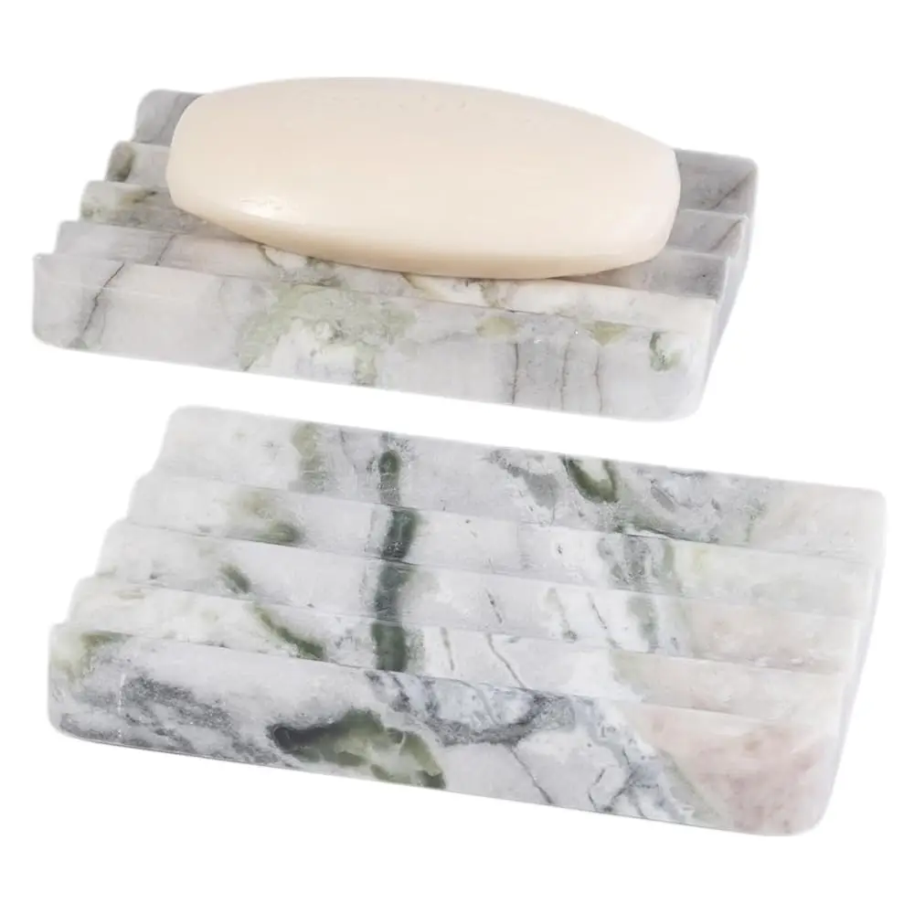 

Набор из 2 мыльниц для ванной, мраморная мыльница для кухонной столешницы, подставка с креативным волнообразным дизайном, мыльница-органайзер для ванной