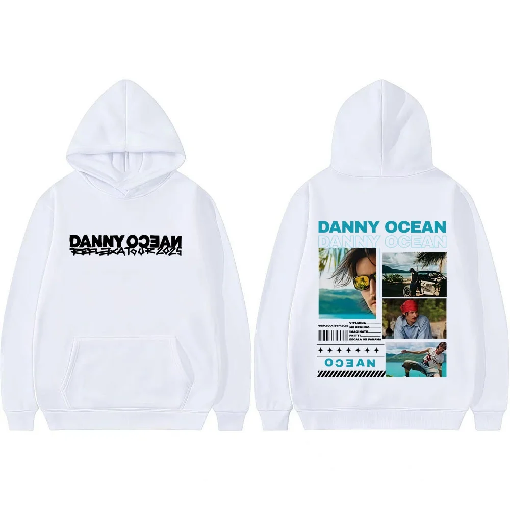 مغني الراب داني المحيط الانعكاسي جولة 2025 ميرش الخريف/الشتاء الرجال النساء الكلاسيكية هوديي جودة عالية اضافية كبيرة قلنسوة من القطن