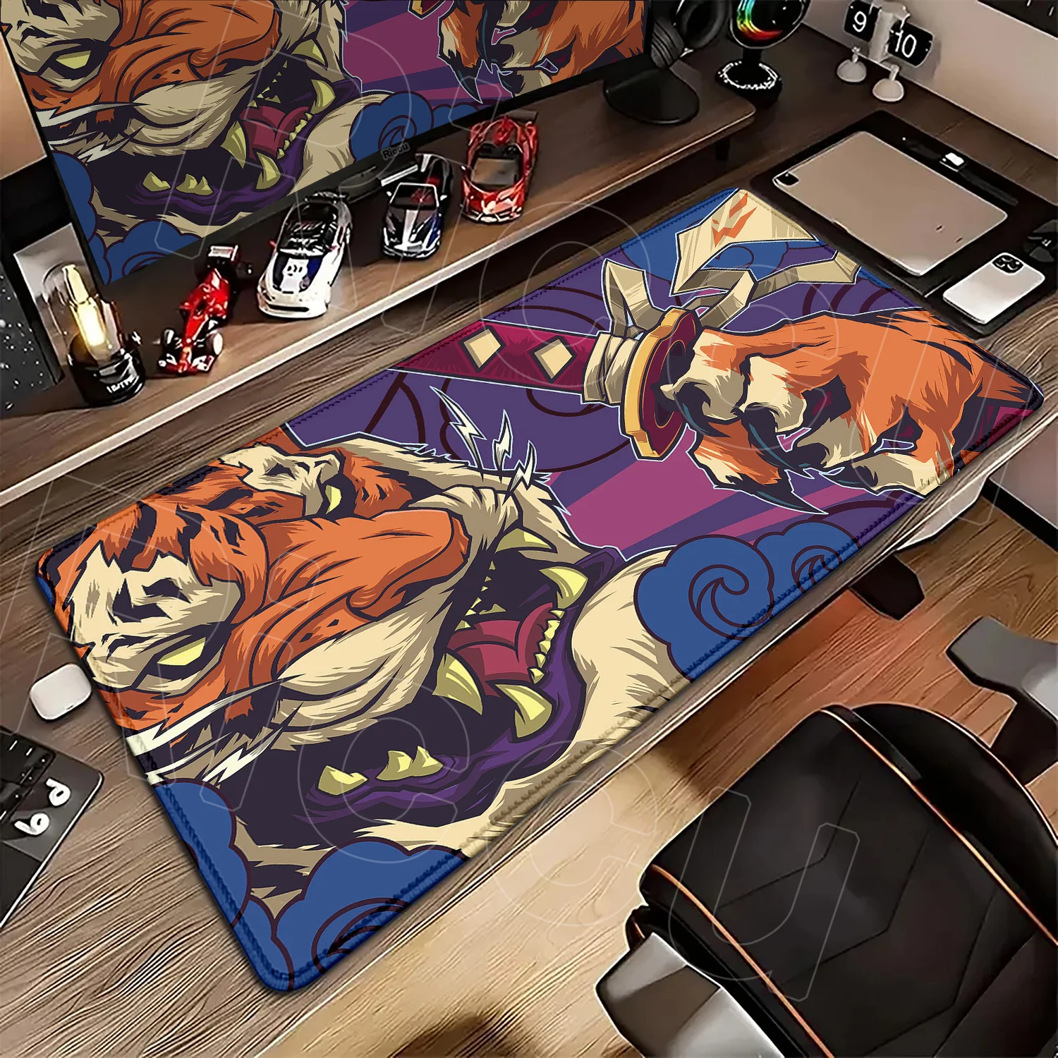 

HD Printing Anime Tiger Desk Mat Gaming Mouse Pad 120x60cm Keyboard Carpet Japan Mousepad Non-slip Rubber Mouse Mat For Computer