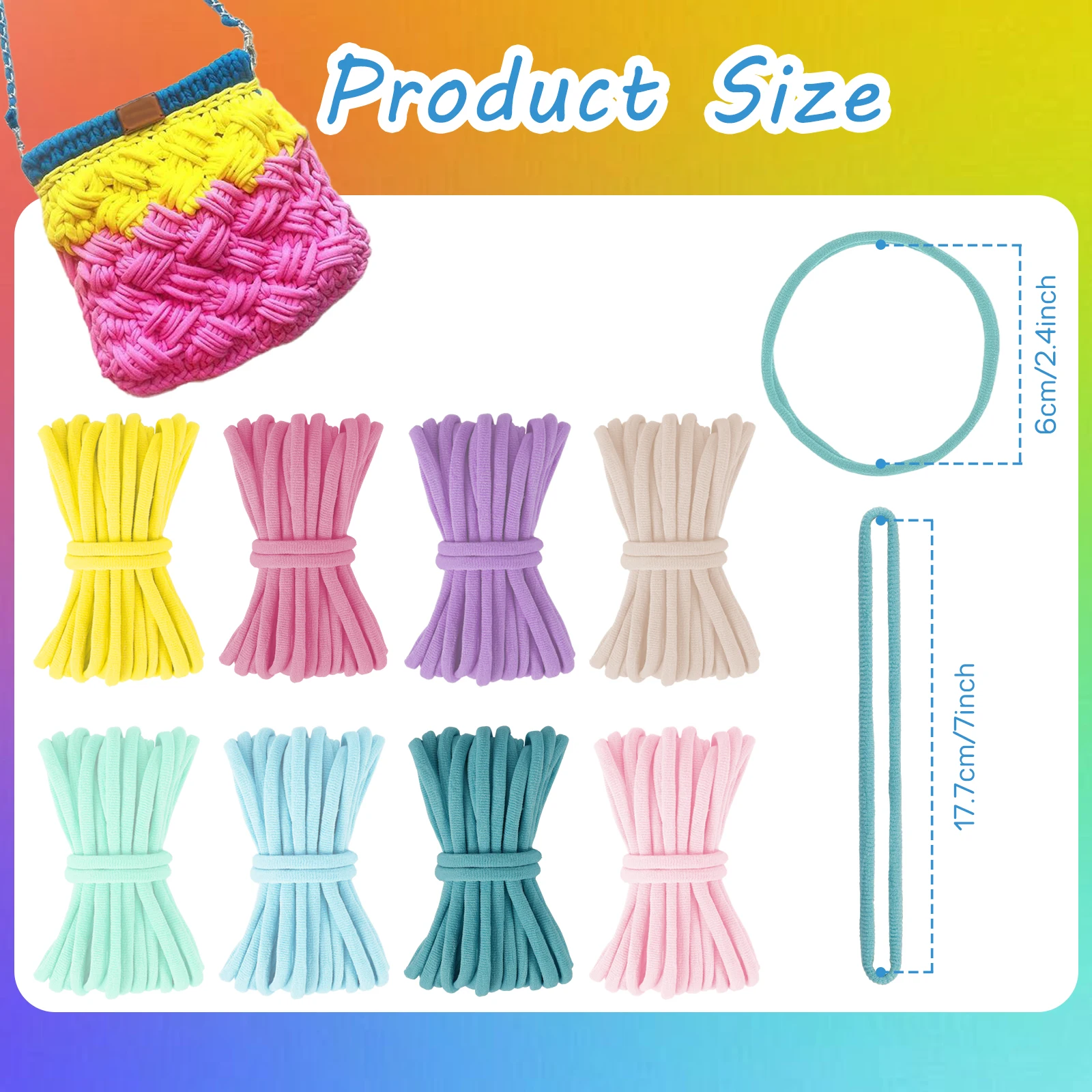 1000/600 Pcs Elastic Refill Loops Potholder Multi Colored Weaving Machine Loops DIY Weaving Craft Bands Supplies Kids Adults