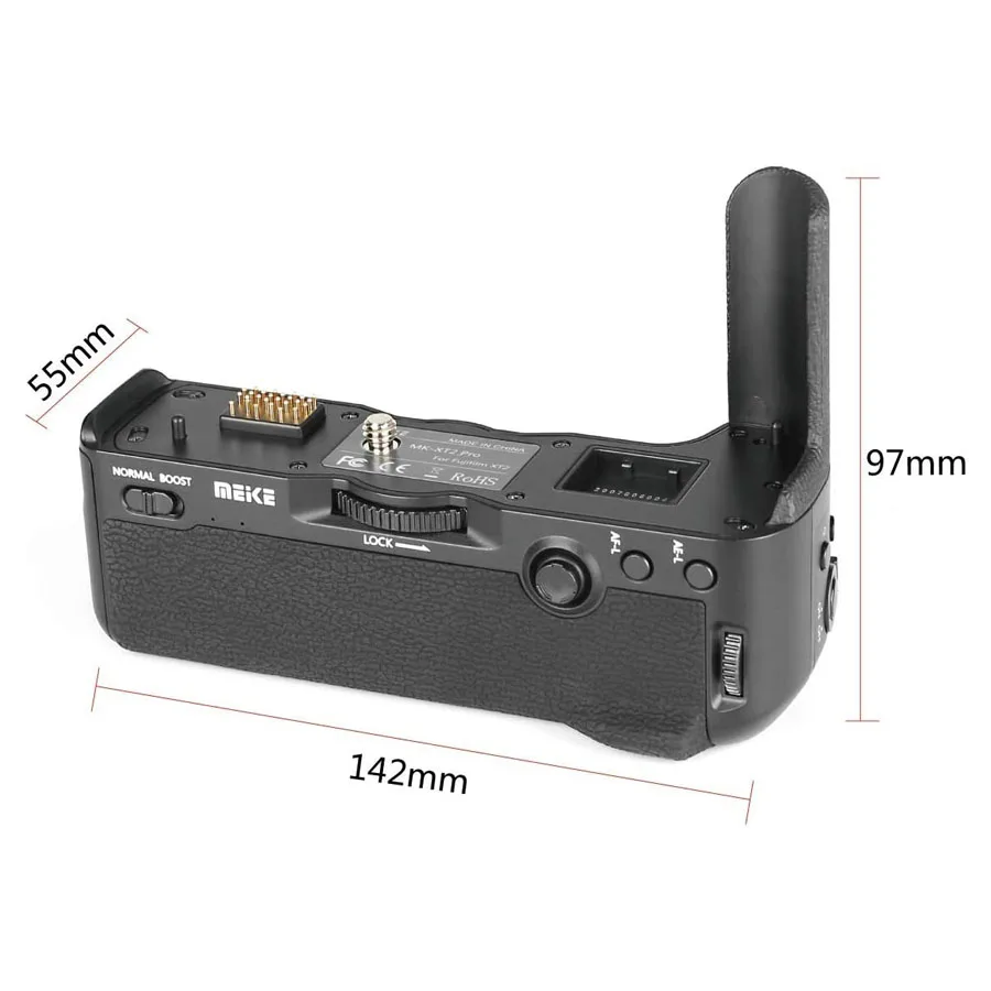 Meike MK-XT2 Pro Professional Vertical Battery Grip VPB-XT2 Replacement for Fujifilm X-T2 Built-in Remote Controller up to 100M