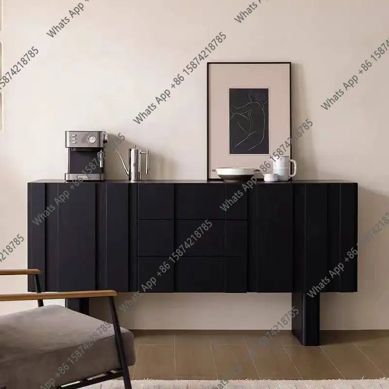 

American retro solid wood chest bedroom locker living room wall storage chest of drawers