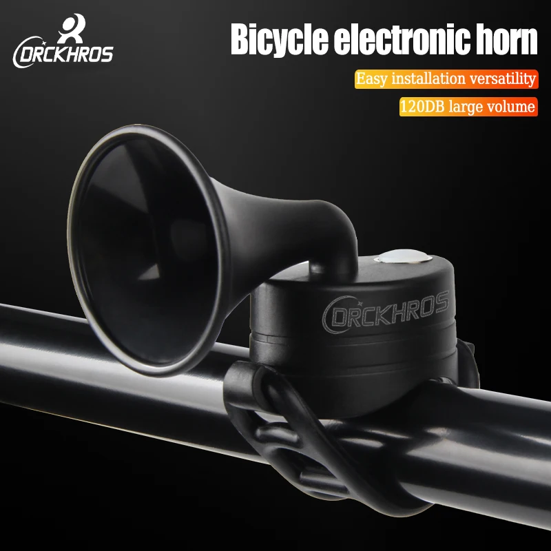 Bicycle Electronic Horn, Loud Warning Sound, USB charger &CR2032 Battery, 120dB, IPX4 Waterproof, Suitable for universal Bike