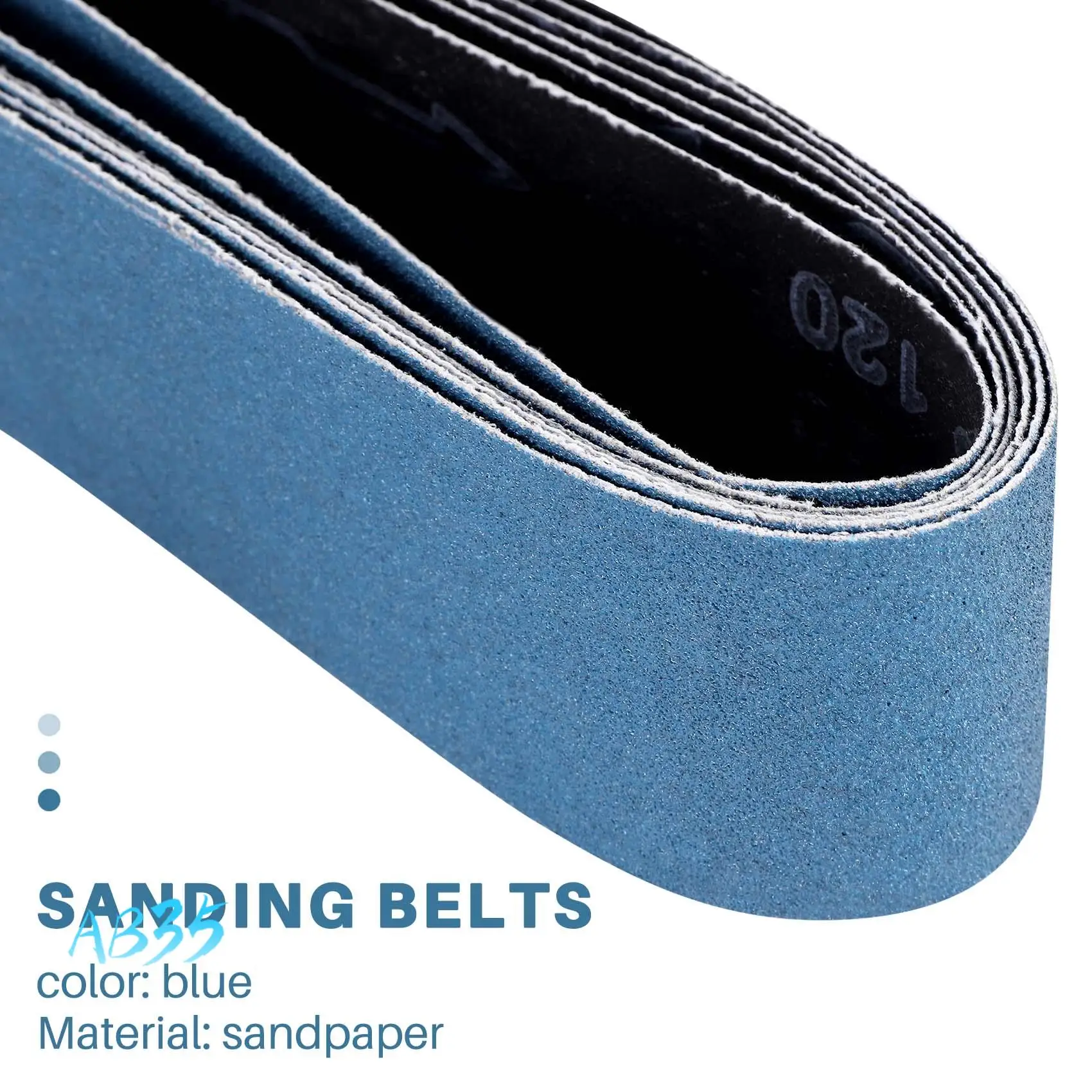 

AB35-6Pcs 2 X 72 Inch 120 Grit Zirconia Sanding Belts Metal Grinding Polishing