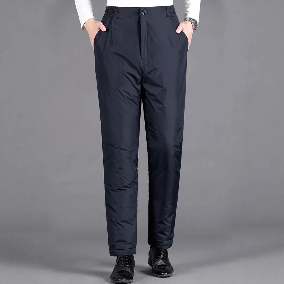 

Winter Thickened High Waist Down Pants Men Woman Loose Casual Warm White Duck Down Pants Man moletom masculino plumones PT-589