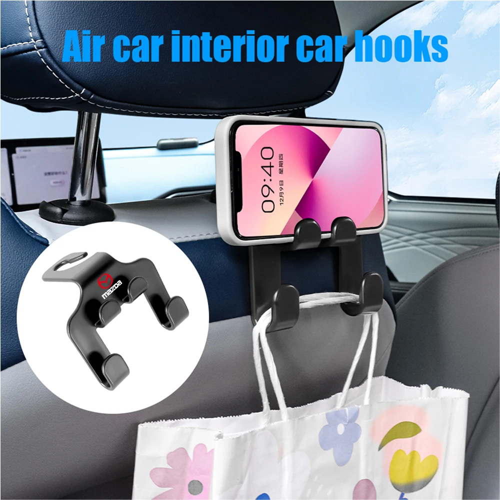 2 шт. крючок на заднее сиденье автомобиля, подвесной держатель для мобильного телефона, кронштейн для телефона на заднем сиденье для Mazda 626 RX7 RX8 MX3 MX5 Axela Atenza